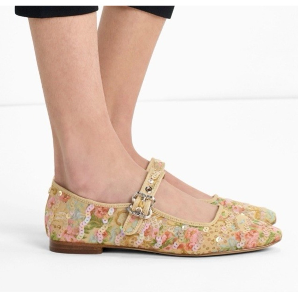 Sam Edelman Michaela Riviera Mesh Mary Jane Shoes Womens Size 6 Ballet Flats New